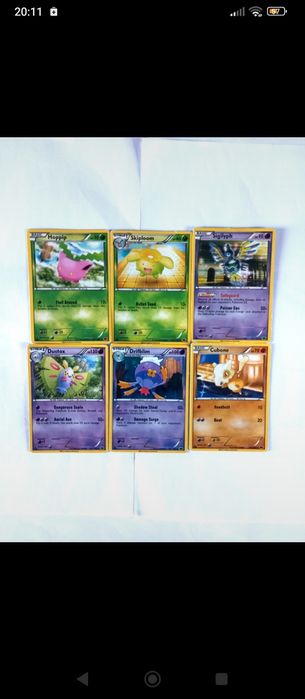 21 cartas Pokémon