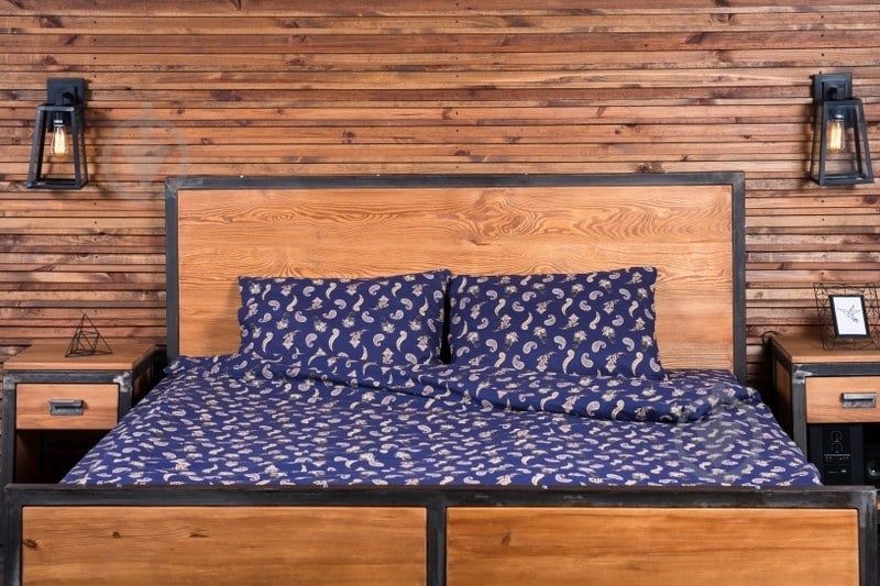 ШАРА комплект постільної білизни Постіль 2х спальна ЄВРО Синя ПЛОТНА 7