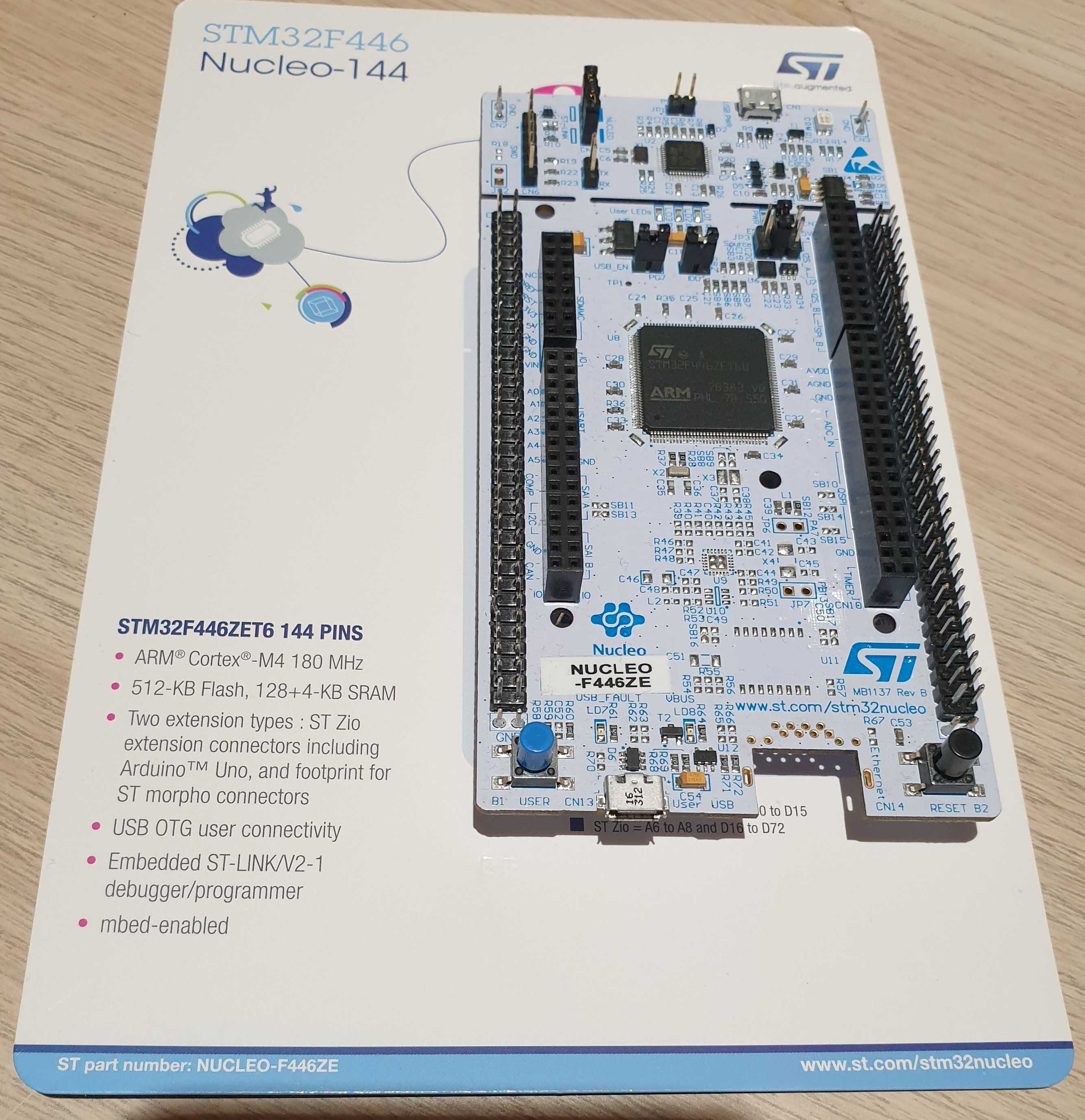 Nowy zestaw startowy Nucelo 144 z procesorem STM32F446ZE arduino