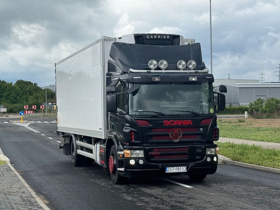 Scania P230  Scania P230, 21 euro palet, chłodnia carrier, zawieszenie poduszka p/t