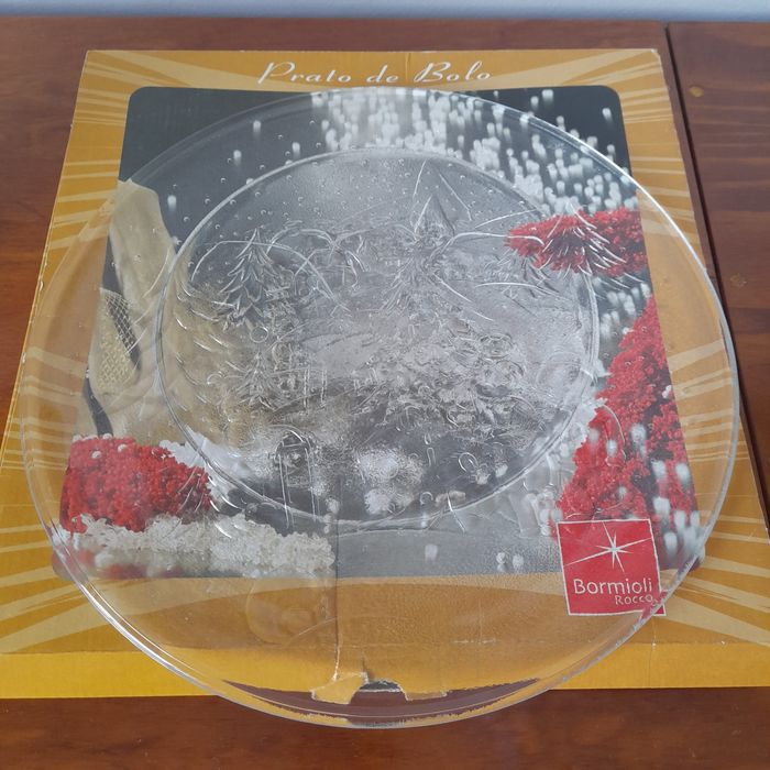 Prato vidro 30 cm bolos