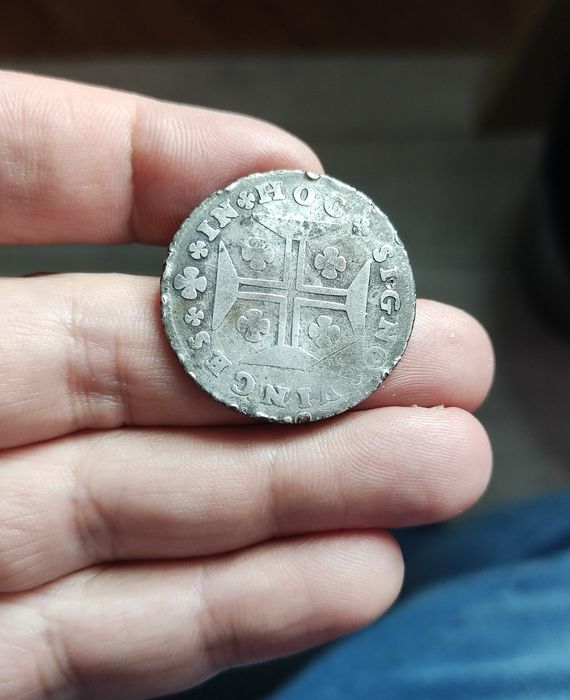 Duas moedas de 12 vinténs 1748 e 1752