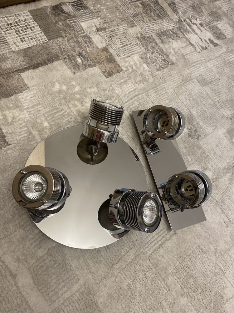 Lampa halogenowa z kinkietem komplet