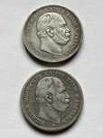 Srebrne monety 2x 2 marki 1877r. A i B Wilhelm