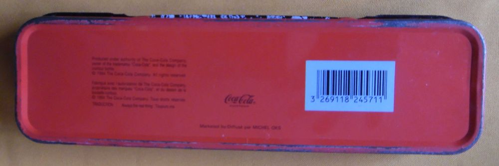 Estojo porta canetas/lápis de escola Oficial da Coca-Cola de 1994