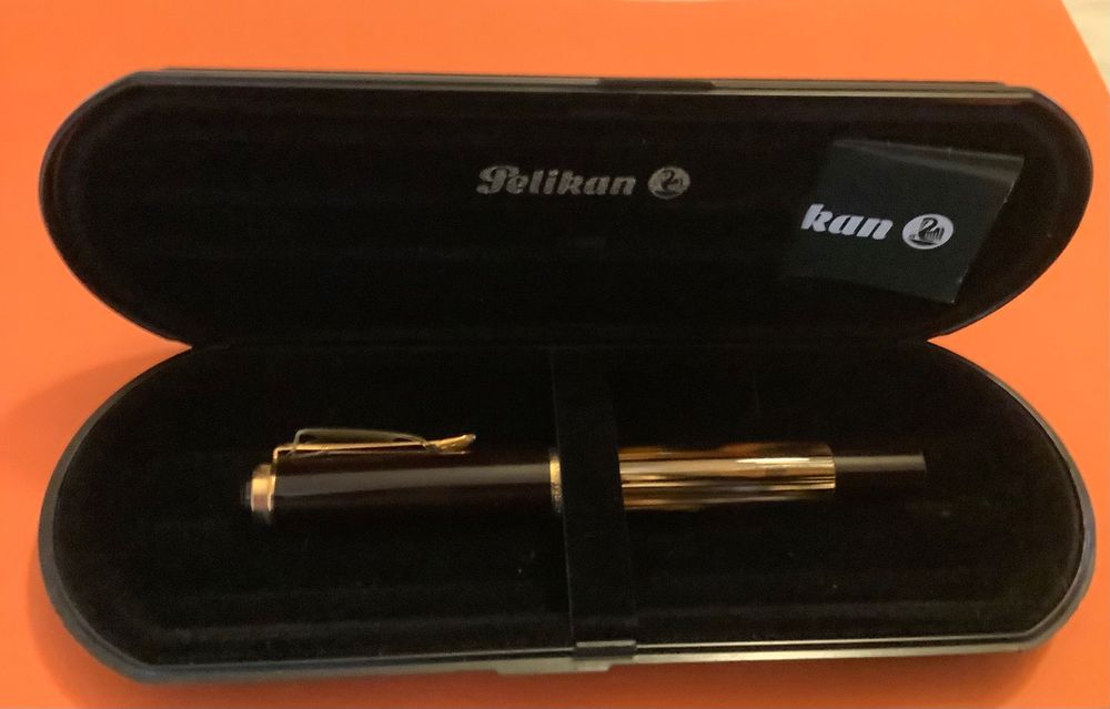 Caneta Pelikan M400 tortoise castanha, rara, nunca usada, dos anos 90