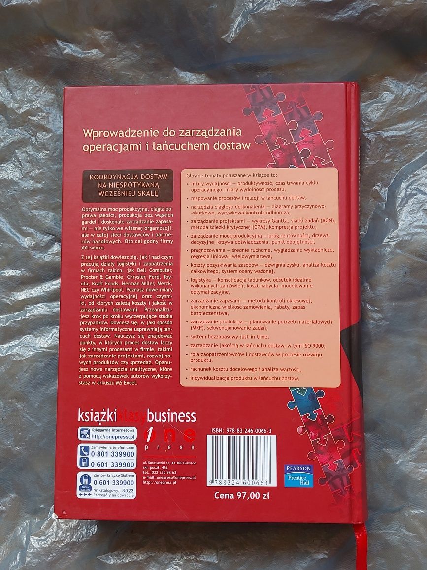Książka Wporowadzenie do zarządzania operacjami i łańcuchem dostaw2007