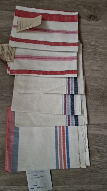 Ręczniki kuchenne,len,bawełna z PRL - 6 szt.( zestaw  nr 1)