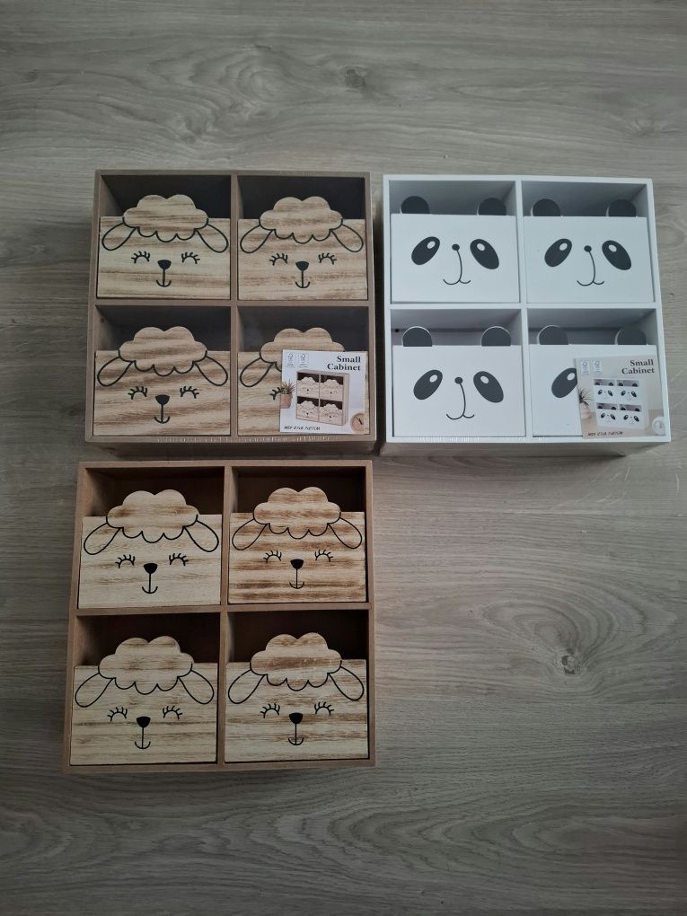 Zestaw - 3 piękne nowe mini komody/organizery