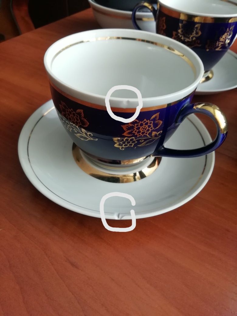 Чайный сервиз кобальт СССР