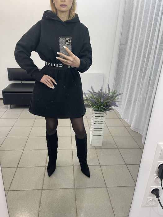 Платье  худи на флисе