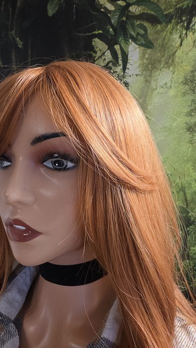 Peruka falowana z grzywką 70cm+ gratis opaska do peruk