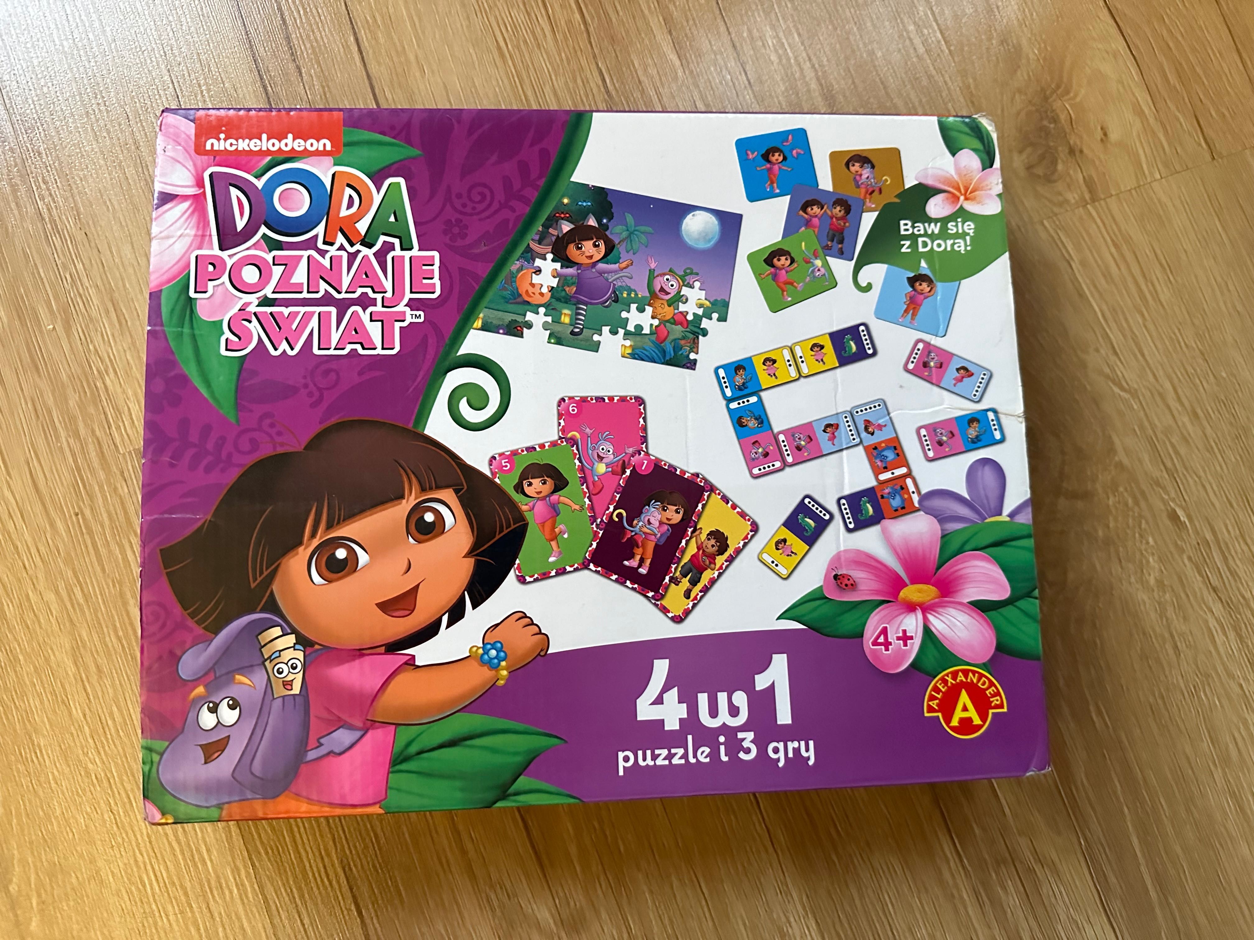 Gra Puzzle Domino Dora 4w1 Alexander Clementoni