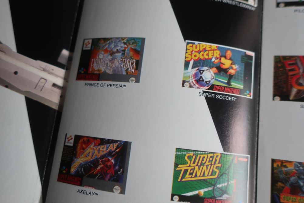 Publicidade oficial Super Nintendo com jogos (novo, 1992, raro)
