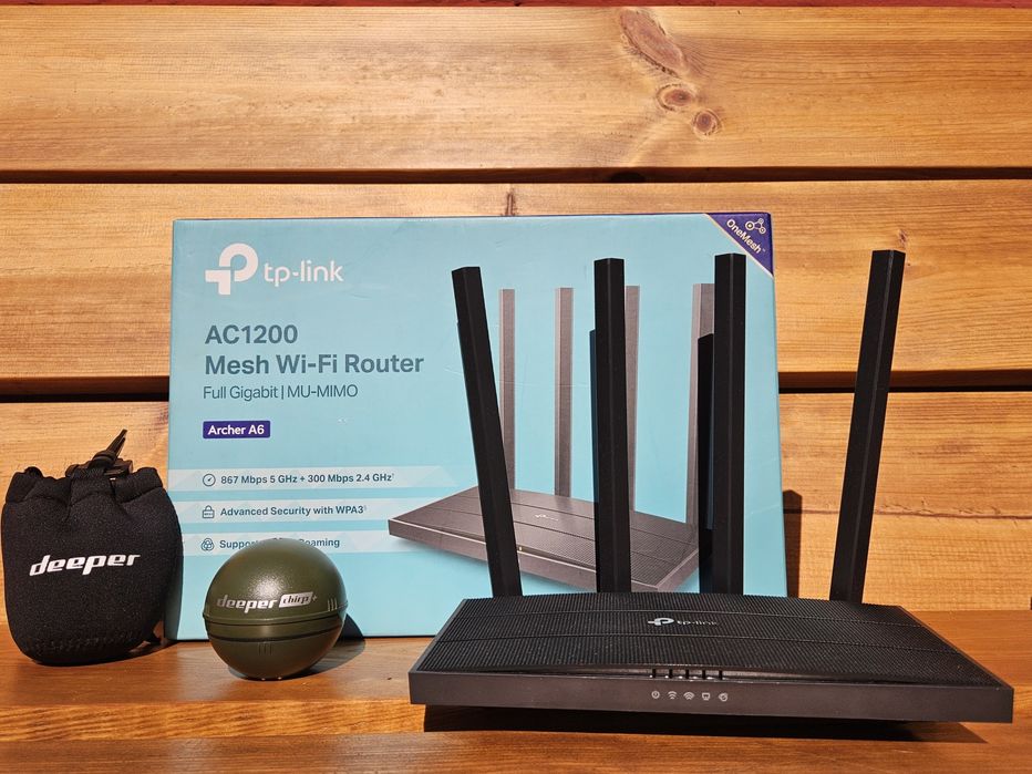 Echosonda Deeper Chirp + wraz wzmacniaczem zasięgu i akumulatorem