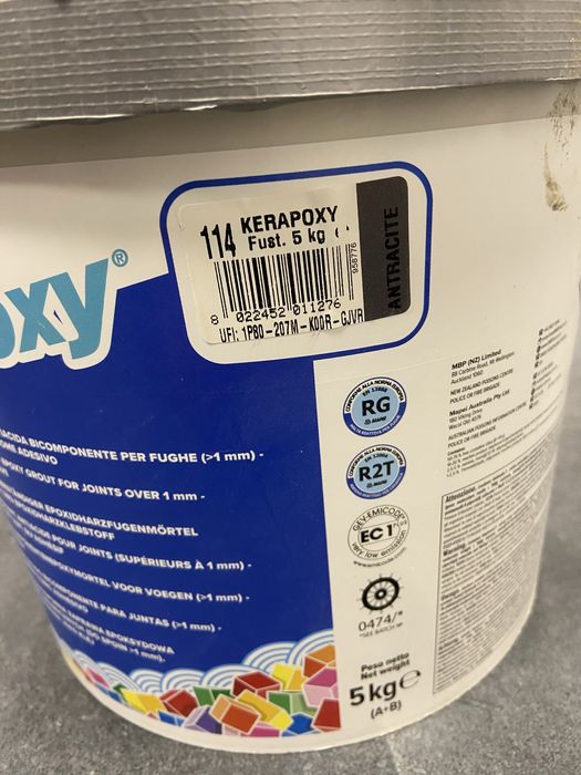 Fuga kerapoxy mapei 114 antracyt 5kg