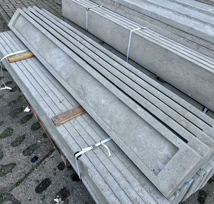 Podmurówka ogrodzeniowa  płot panelowy  gładka-żłobiona 5.0/25/250