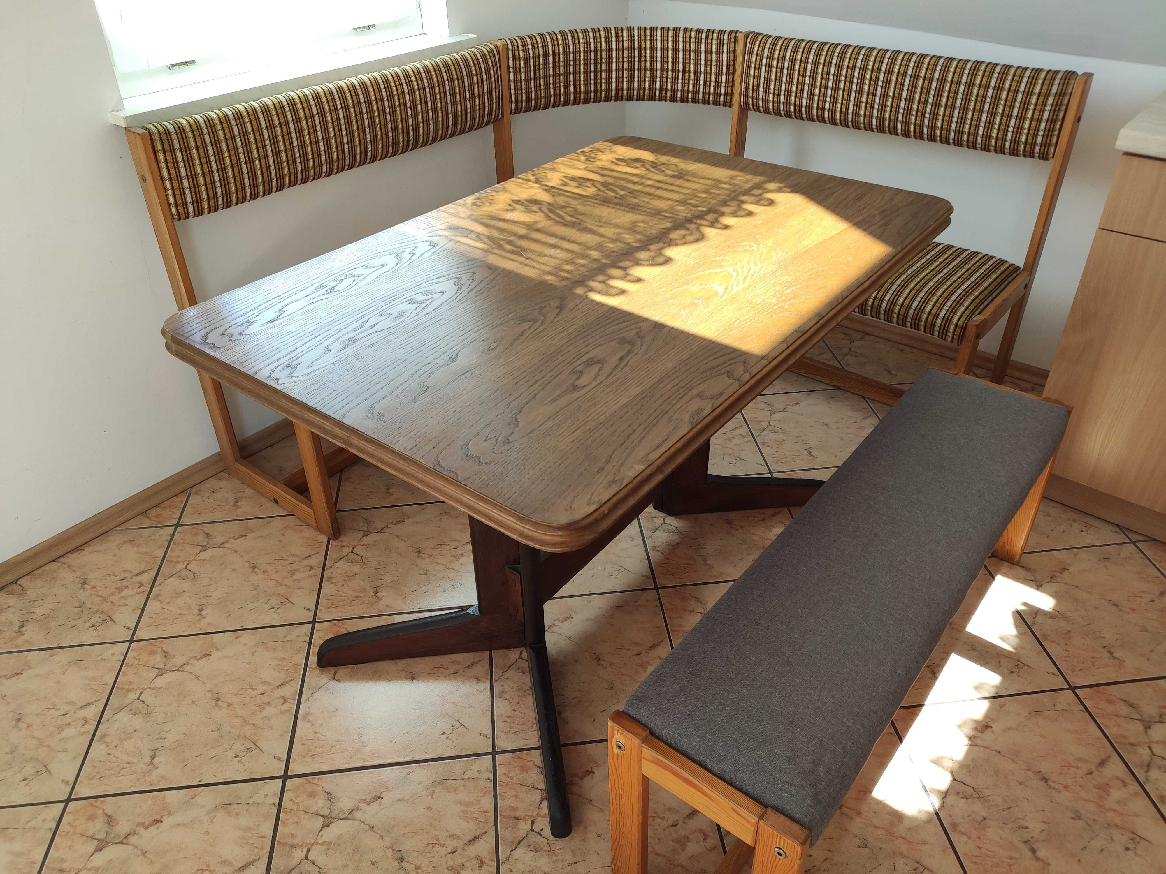 Stół jadalniany drewniany dębowy rozkładany