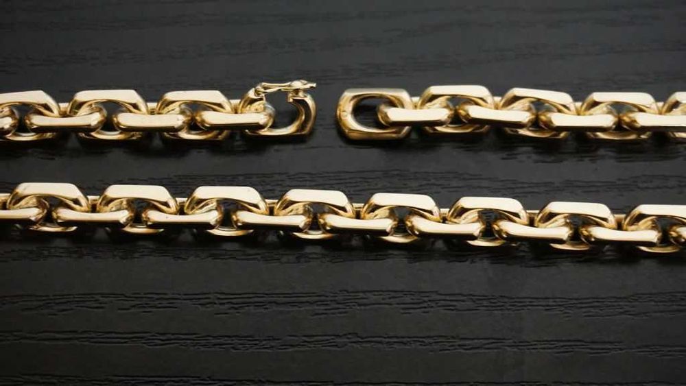 NOWY ZŁOTY Łańcuszek - Kuty Łańcuch Ankier - 80G