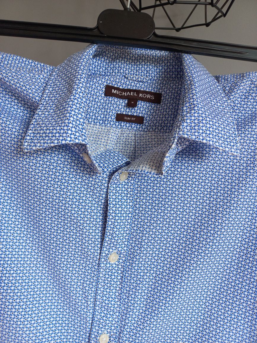 Elegancka koszula męska Michael Kors, slim fit wzory wzorzysta roz M