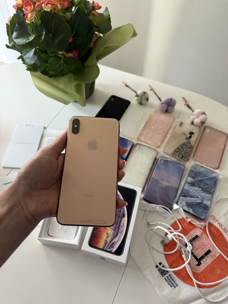 Продам свій iPhone XS Max 256 ГБ (Gold) — повний комплект + подарунки