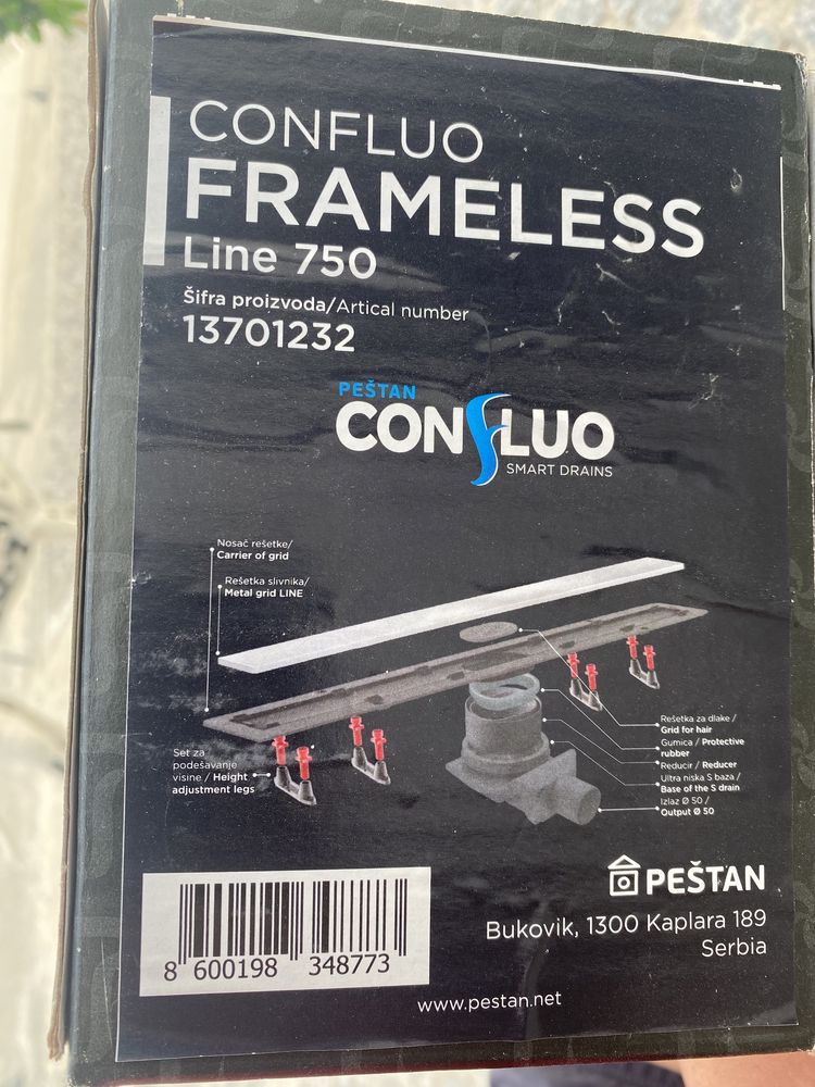 Calha de Duche Frameless