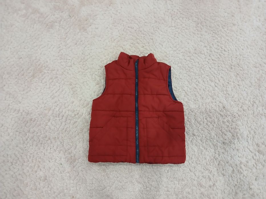 •98• czerwony bezrękawnik lekko puchowy