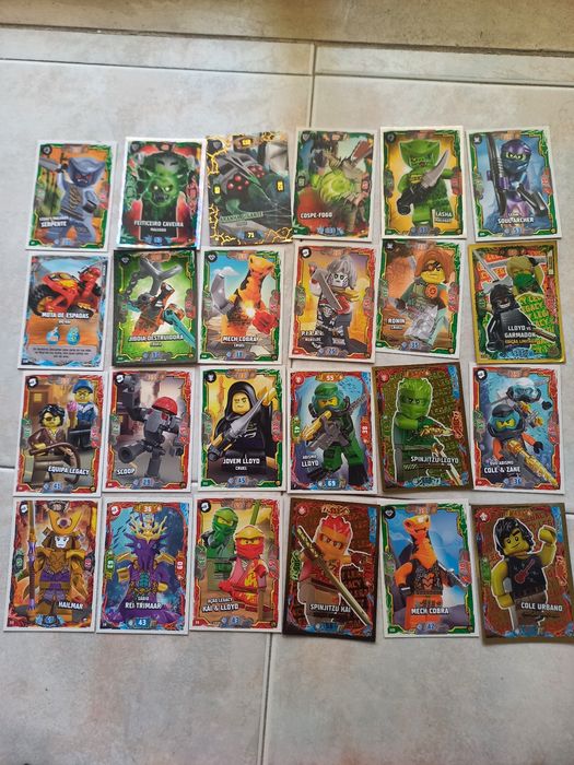 Cartas lego Jurassic park e cartas Ninjago