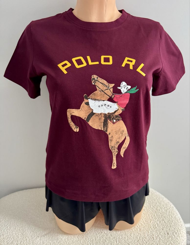 Nowa koszulka tshirt Polo Ralph Lauren burgundowa