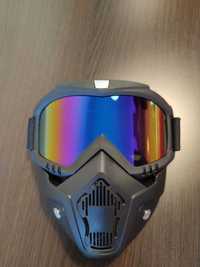 Wiatroszczelna maska sportowa (motocykl, snowboard, narty)