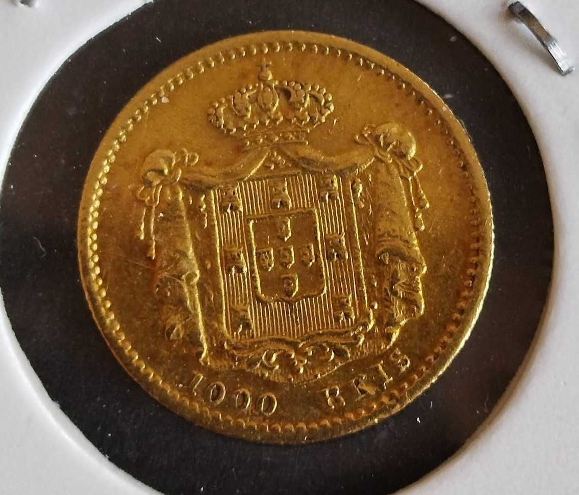 1855 - D. Pedro V - 1000 Reis - Ouro