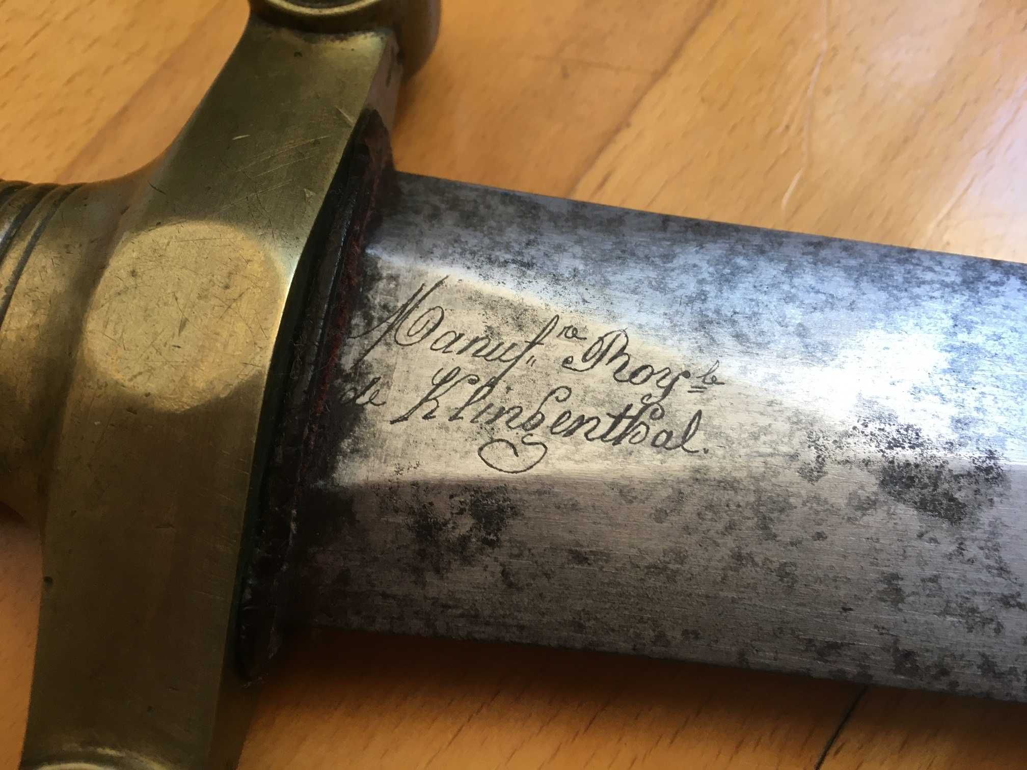 Tasak wojskowy francuski mod. 1831 Klingenthal