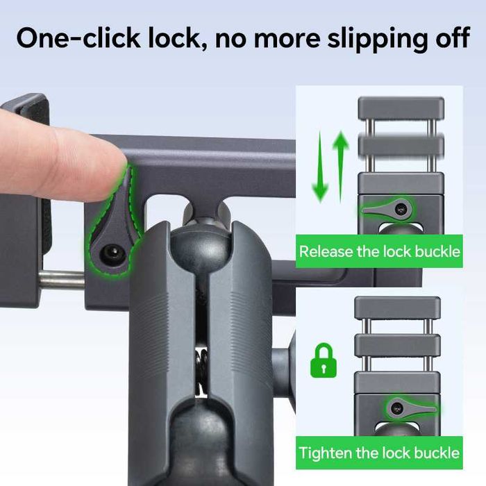 Uchwyt motocyklowy na telefon aluminium FANAUE CPC-06T