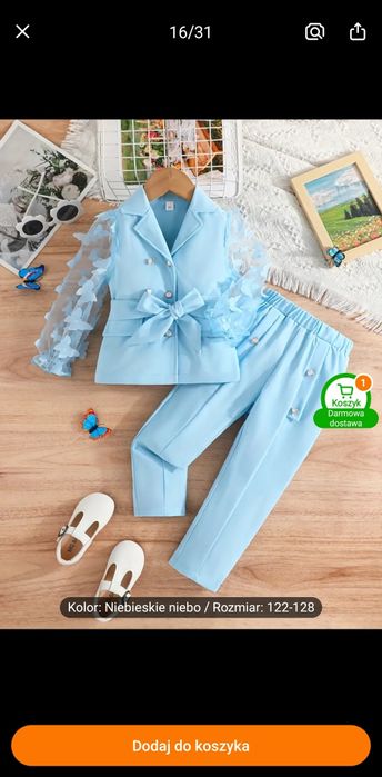 Komplet dziewczynka 122-128