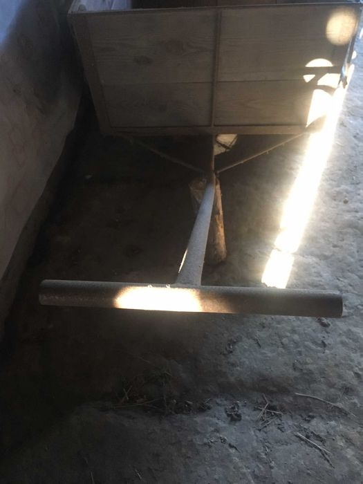 Wózek z dyszlem metalowy ogrodowy 120x80