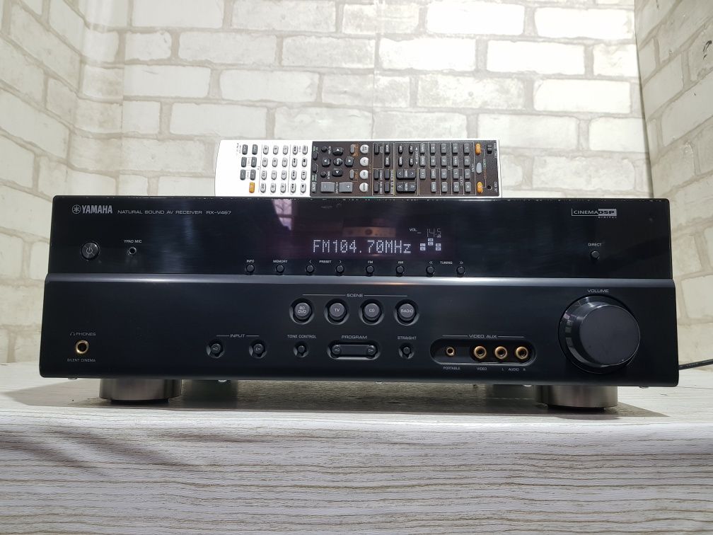 5.1 AV ресивер YAMAHA RX-V467, *5x100 Вт, ARC, HDMI,3D, +1шт., б/у з