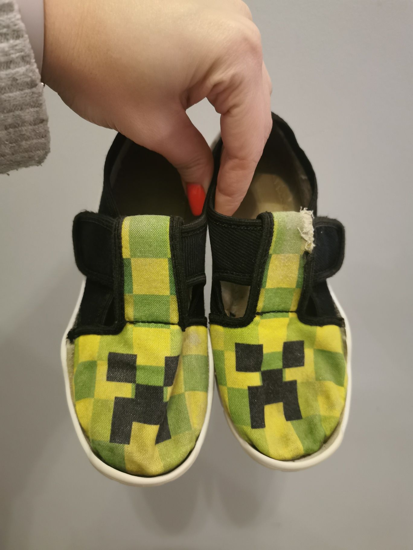 Buty kapcie minecraft creeper 30