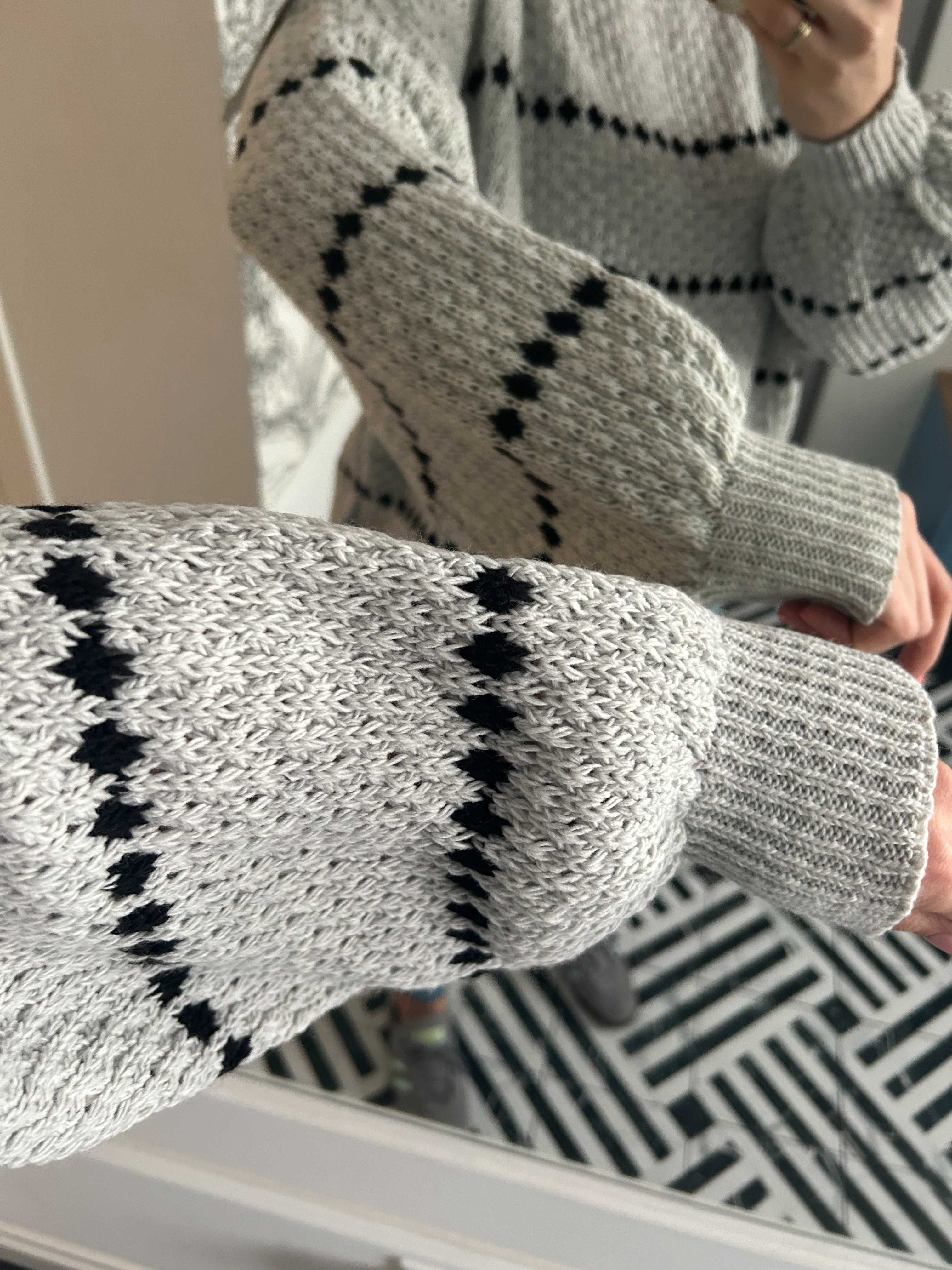 Sweter Luna szary oversizowy