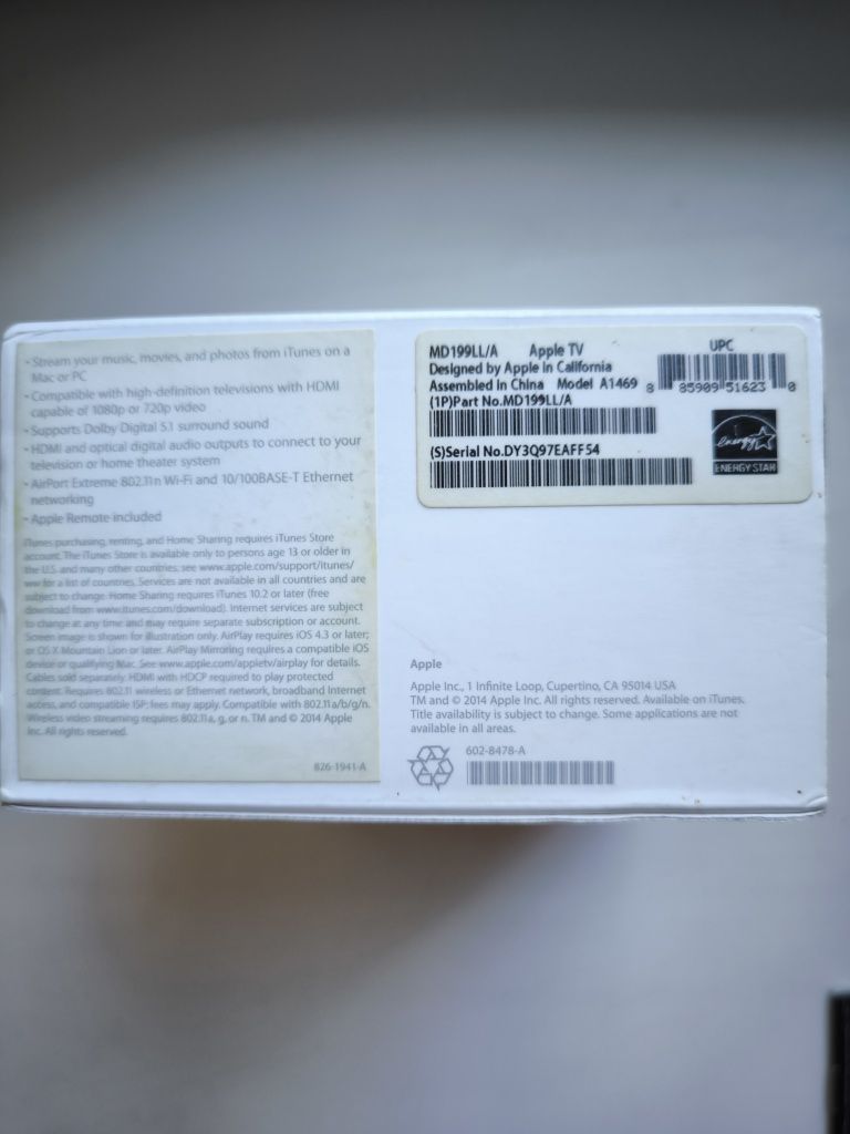 Медіаплеєр мультімедійний Аpple TV MD199LL/A