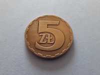 Moneta 5 zł  1977r. bez znaku mennicy