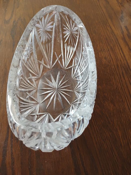 Piękna miska łódka kryształowa