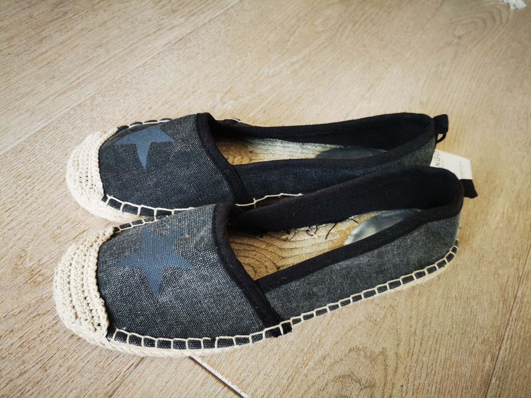 Lniane espadryle Mango Nowe z metką r. 38, 5