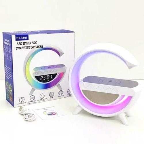 Смарт лампа годинник з Bluetooth колонкою та бездротовою зарядкою