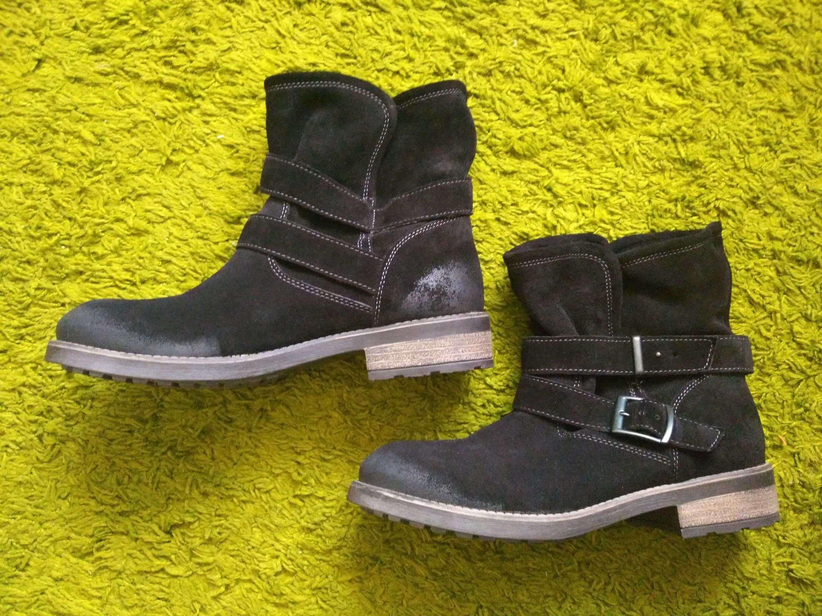 Tamaris черевики замшеві шкіряні нові чорні брендові Тамарис Німеччина