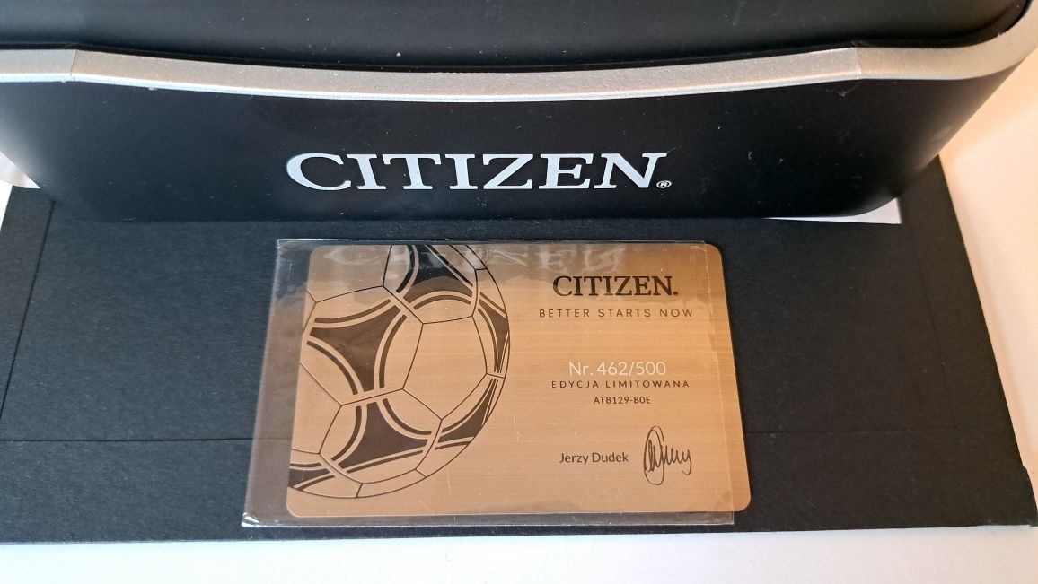 Zegarek Citizen w edycji limitowanej, sygnowany przez Jerzego Dudka