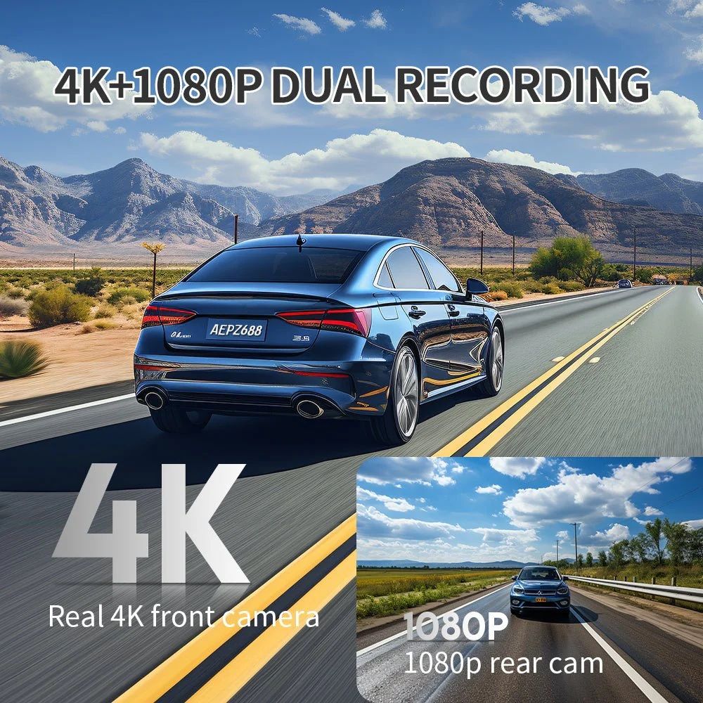 Відеореєстратор 4K з задньою камерою Kawa D8 64Gb Wi-Fi Gps