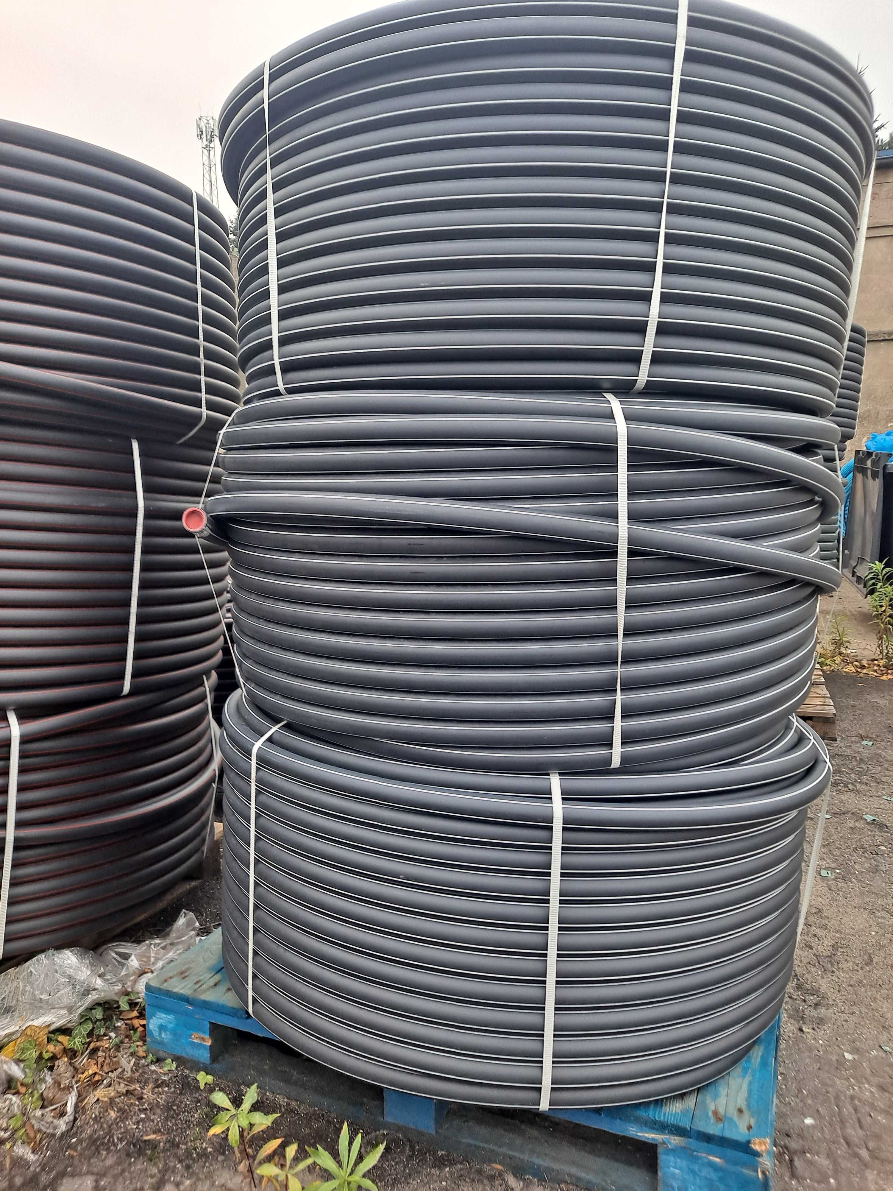 Rury HDPE fi 40mm, 32mm, 25mm w krążkach po 250m