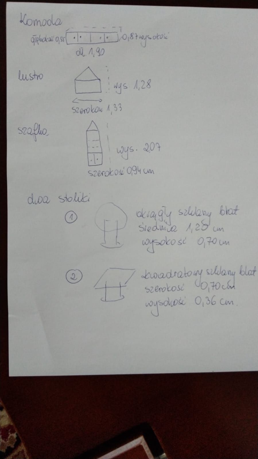 Meble do salonu imitacja kamienia