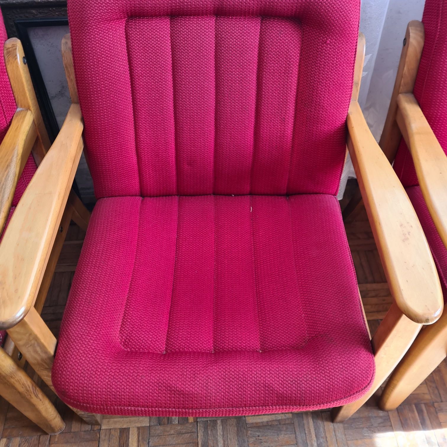 Komplet 4 foteli lub 2, fotele PRL do odświeżenia lub renowacji