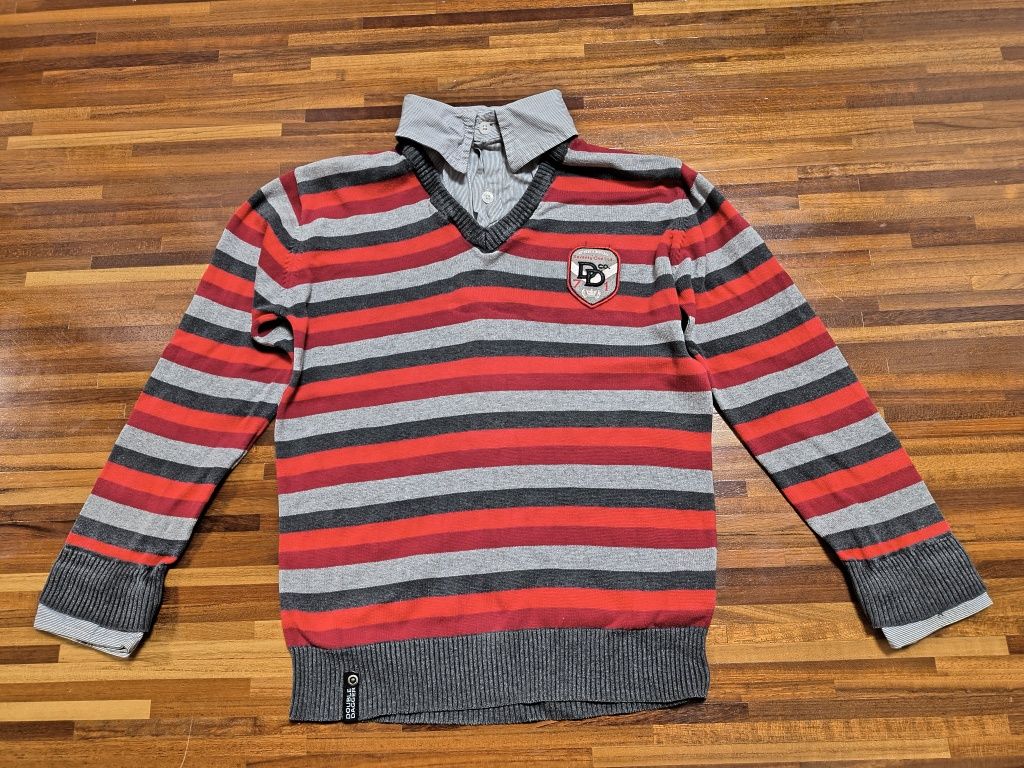 2x sweter dla chłopca 140 146 Endo C&A ubranka zestaw